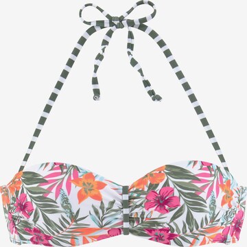 VENICE BEACH Balconette Bikini Top in Mixed colors: front