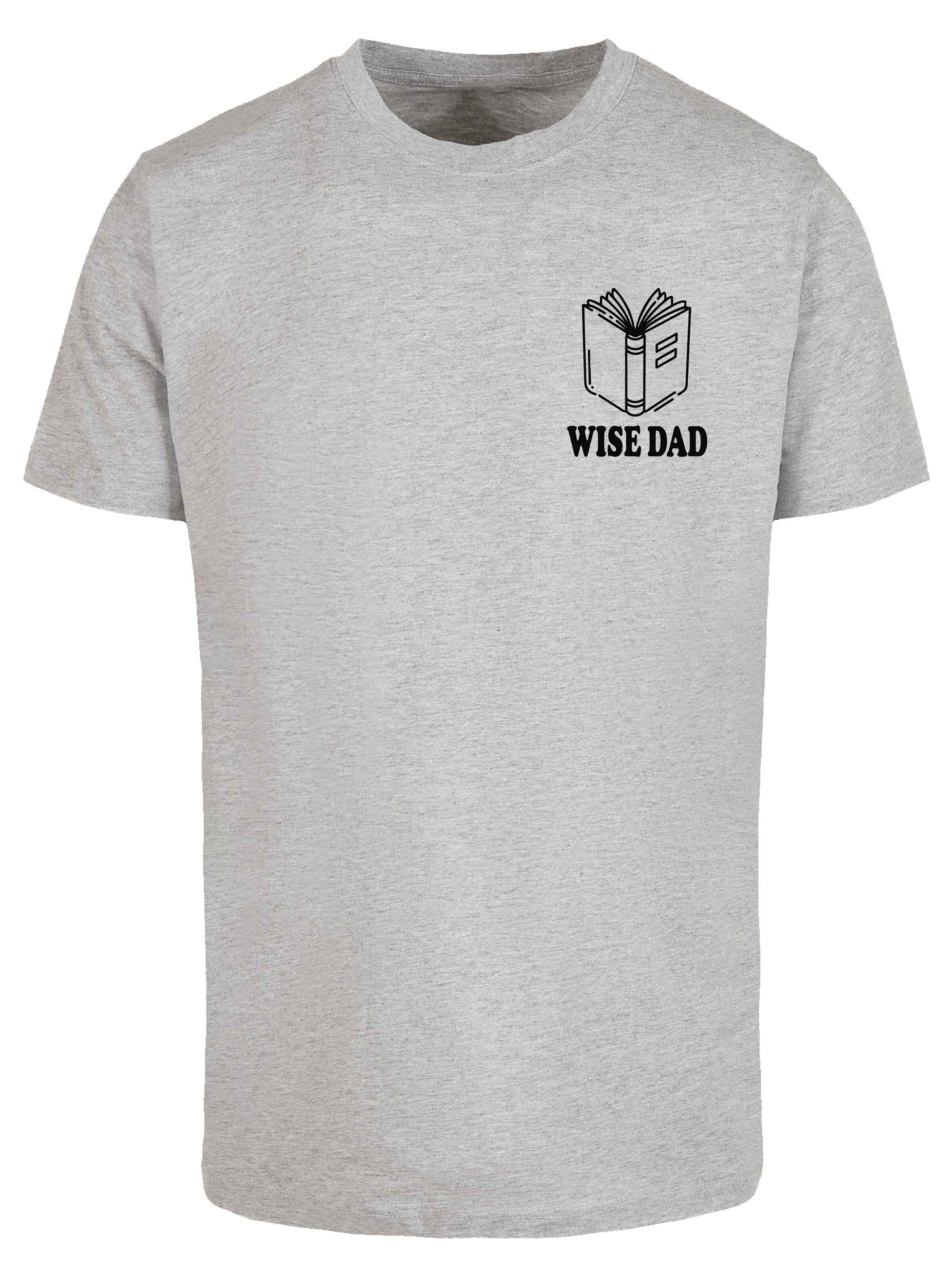 F4NT4STIC T-Shirt 'Wise Dad' in Grau: Vorderseite