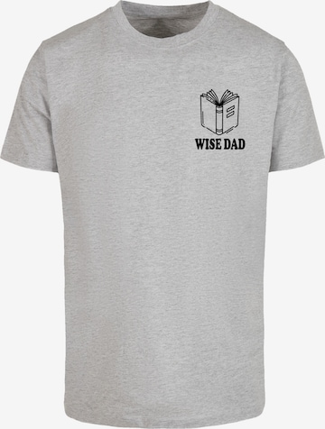 F4NT4STIC Shirt 'Wise Dad' in Grey: front
