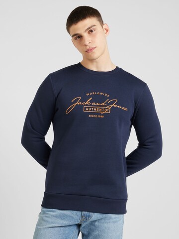 JACK & JONES Sweatshirt 'JJFERRIS' in Blue: front