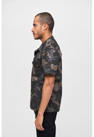 Brandit Regular fit Button Up Shirt in Green