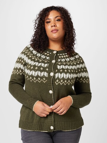 Zizzi Knit cardigan in Green: front