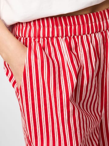 PIECES Loosefit Broek 'PCJolly' in Rood