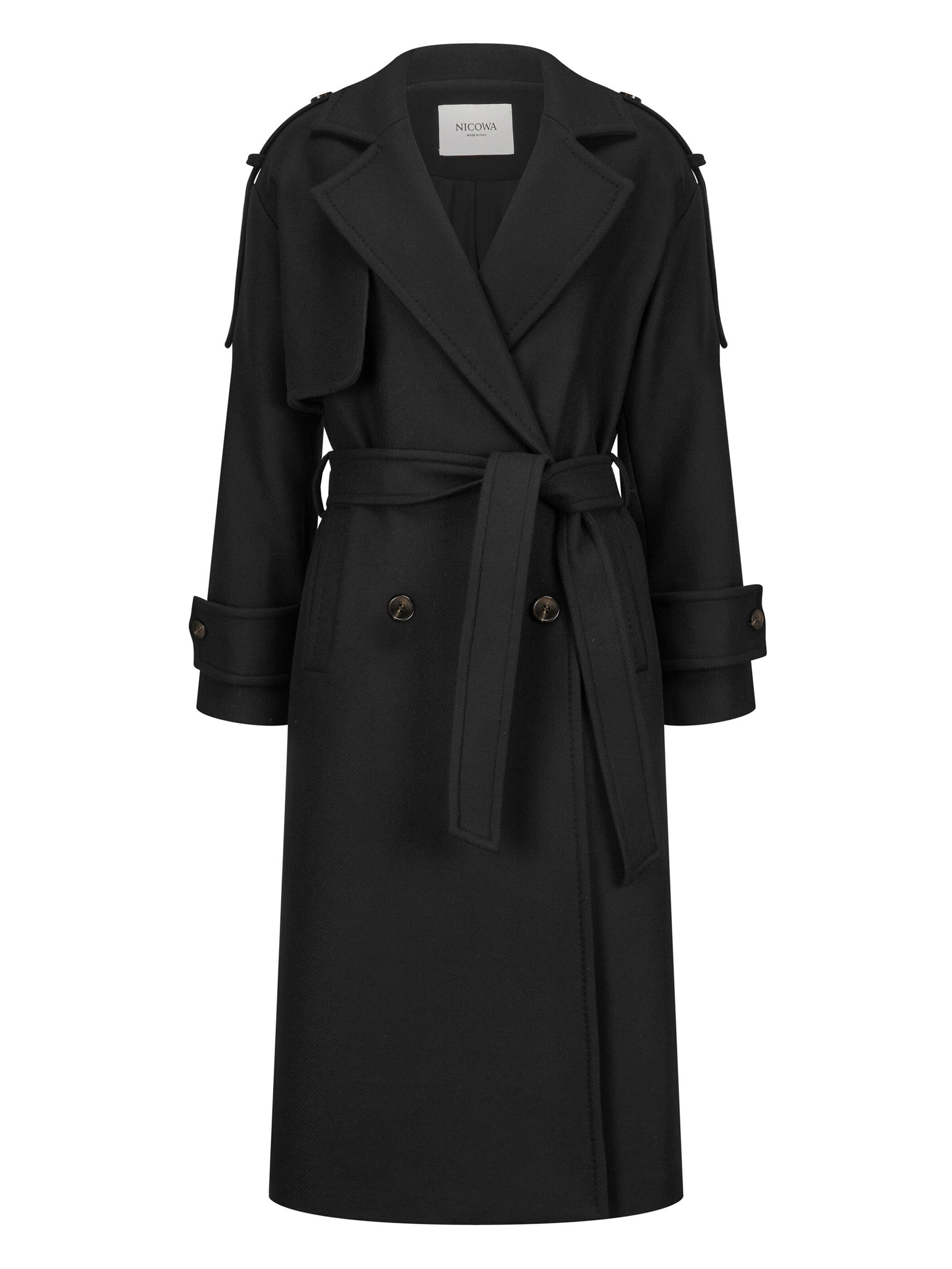 Nicowa Between-seasons coat ' PAWONA' in XS in Black, Item view