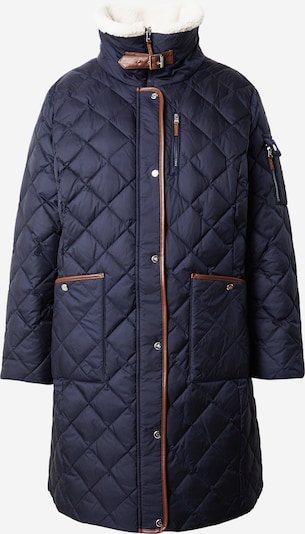 Palton de iarnă Lauren Ralph Lauren Plus pe bleumarin / maro, Vizualizare produs