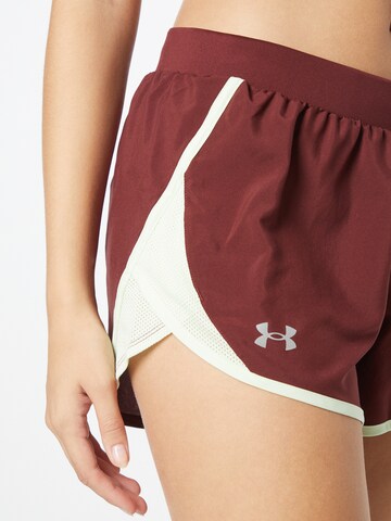 Skinny Pantaloni sportivi 'UA Fly By 2.0' di UNDER ARMOUR in rosso