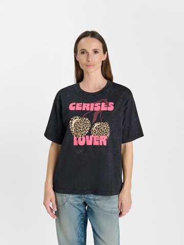 Le Temps Des Cerises Shirt 'SPIKY' in Black: front