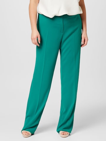 Persona by Marina Rinaldi Loose fit Trousers with creases 'RACHELE' in Green: front