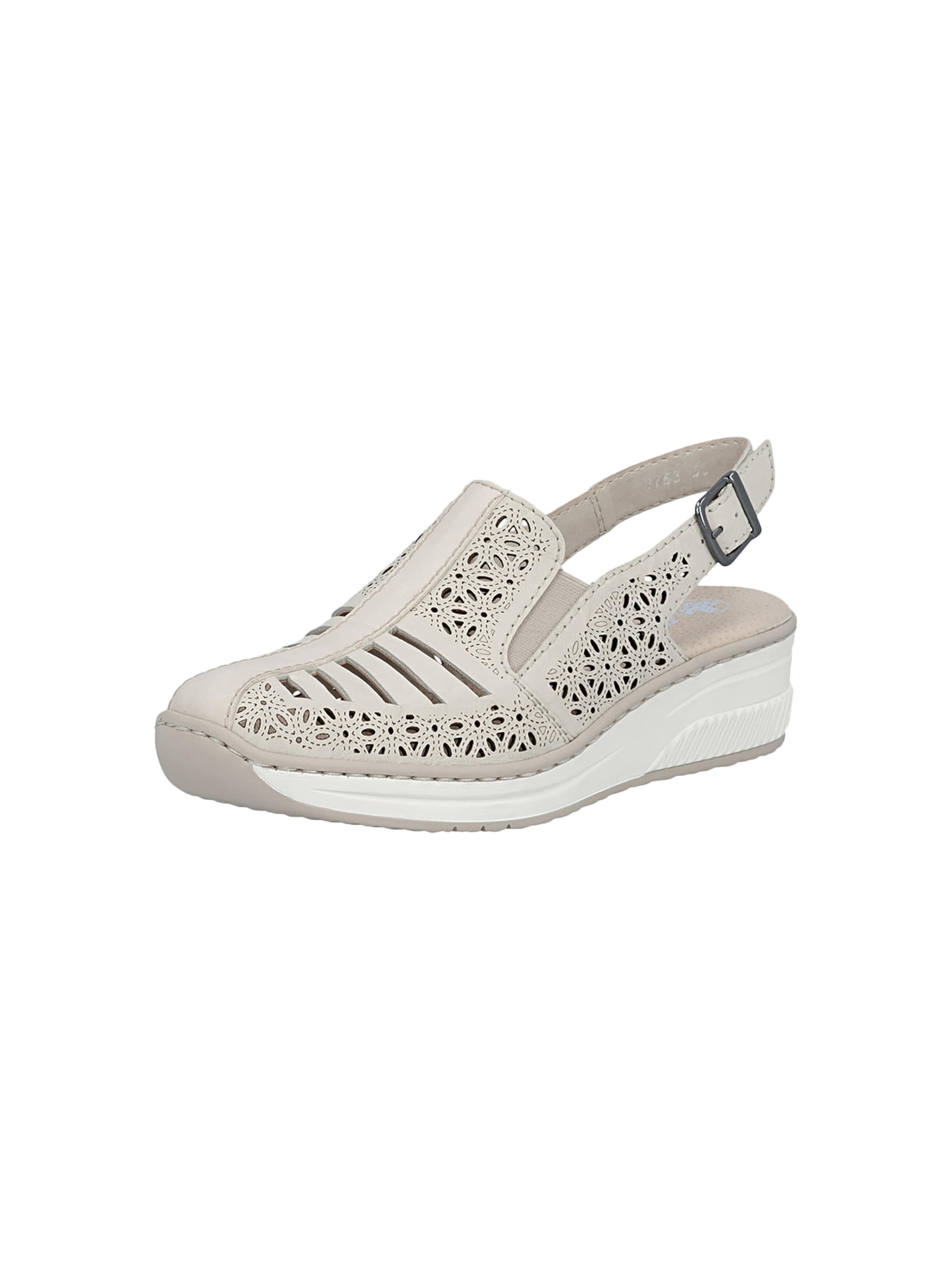Rieker - Zapatos destalonado en beige: frente