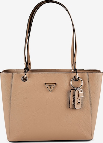 Borsa a spalla di GUESS in marrone: frontale