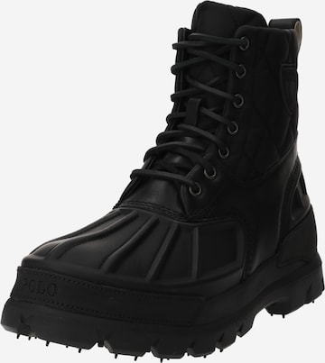 Boots stringati 'OSLO' di Polo Ralph Lauren in nero: frontale
