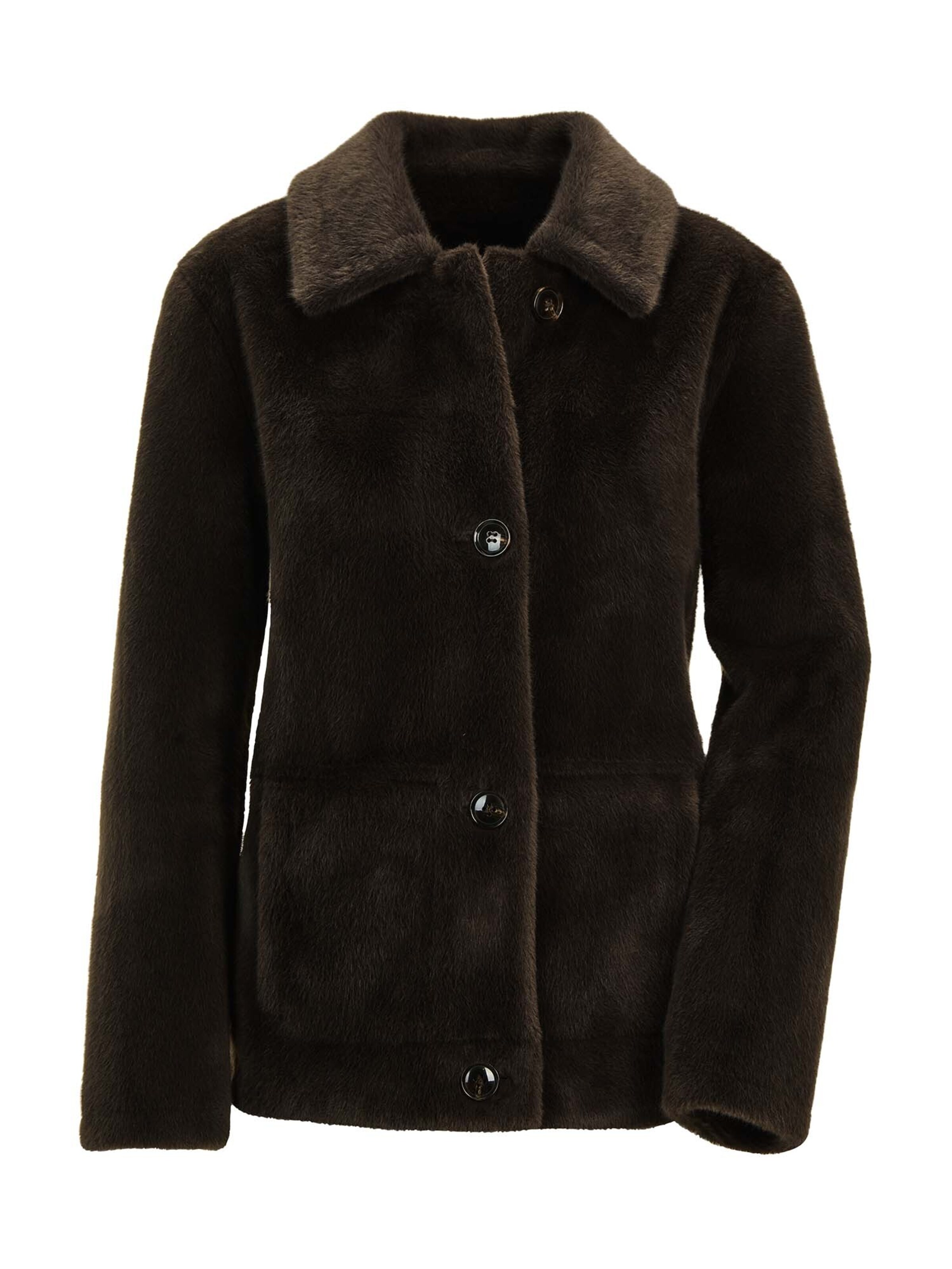 Veste mi-saison MADELEINE en marron : devant