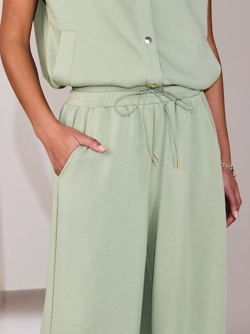 Wide Leg Pantalon Next en vert