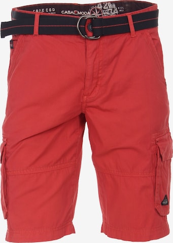 CASAMODA Regular Cargo Pants in Red: front