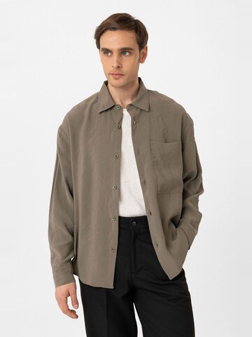 Coupe regular Chemise 'Nordin' Antioch en vert
