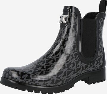 MICHAEL Michael Kors Rubber Boots 'SIDNEY' in Black: front