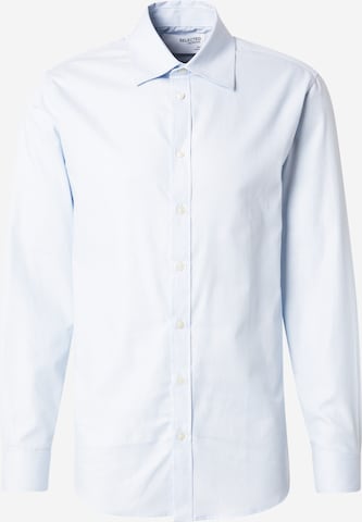 SELECTED Slim Fit Paita 'SLHETHAN' värissä sininen: etupuoli