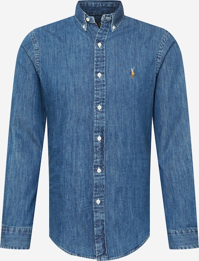 Polo Ralph Lauren Hemd in blue denim / cognac / weiß, Produktansicht