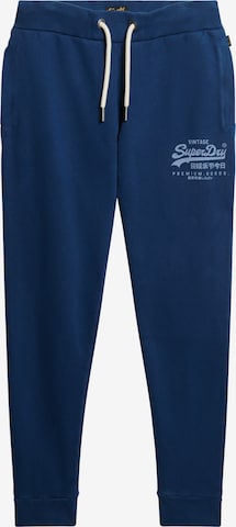 Superdry Tapered Broek in Blauw: voorkant