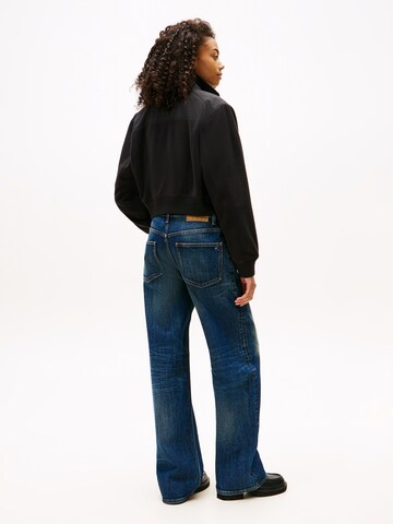 Tommy Jeans Fleece jas in Zwart