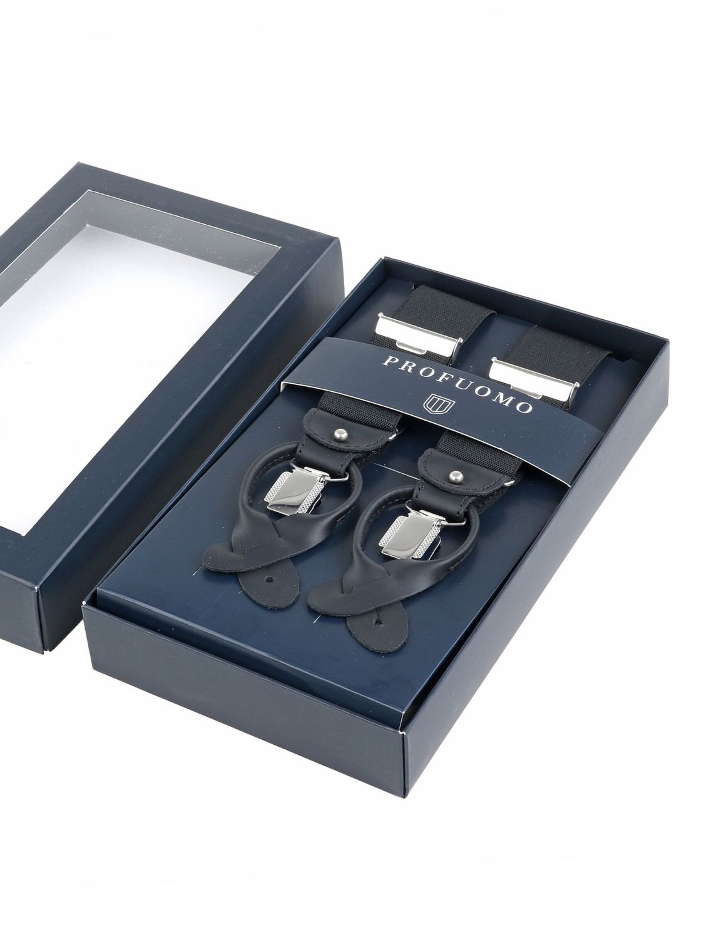 Profuomo Suspenders in Black