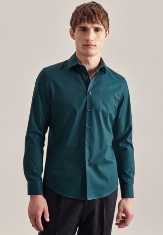 Coupe slim Chemise business SEIDENSTICKER en vert : devant