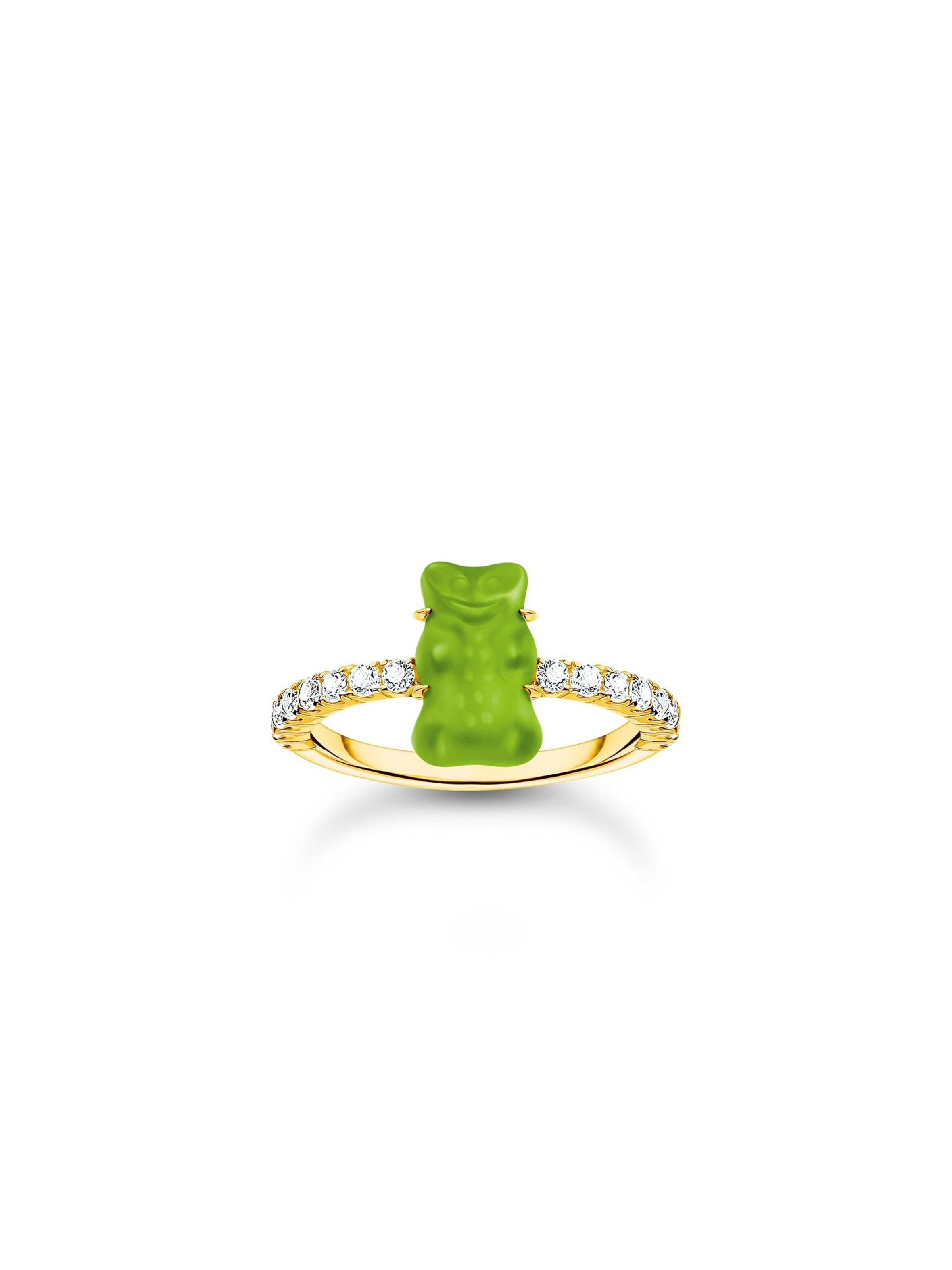 Thomas Sabo Ring 'Ring HARIBO Grüner Goldbär'‌‌‌‌ in grün, Produktansicht