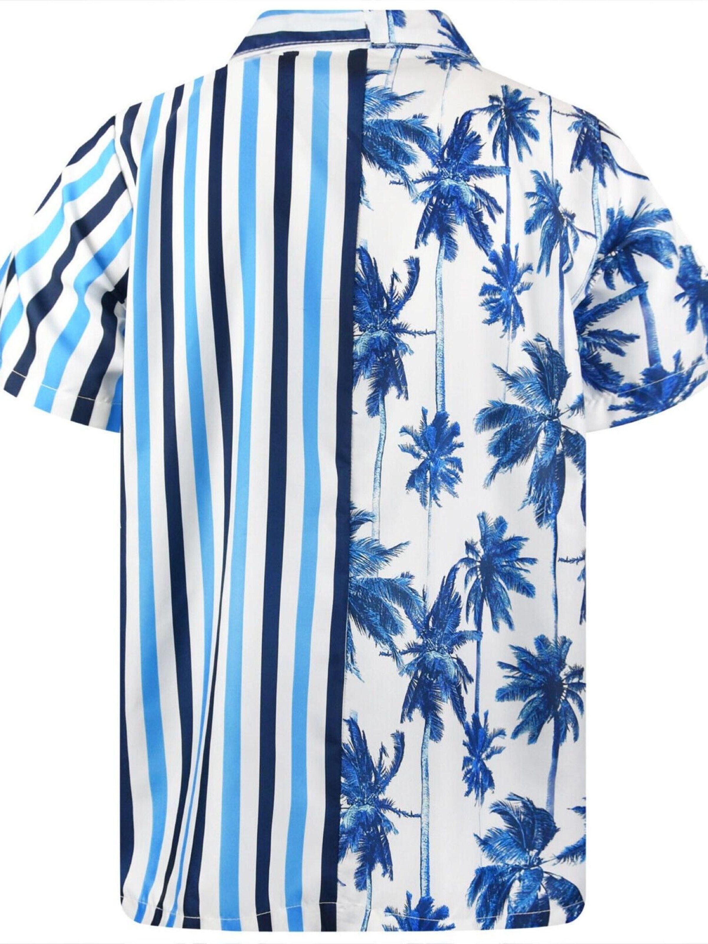 King Kameha Shirt 'Stripes' in Blauw