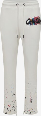 Carlo Colucci Regular Broek in Wit: voorkant