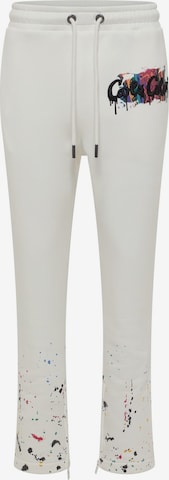 Carlo Colucci Regular Trousers in White: front