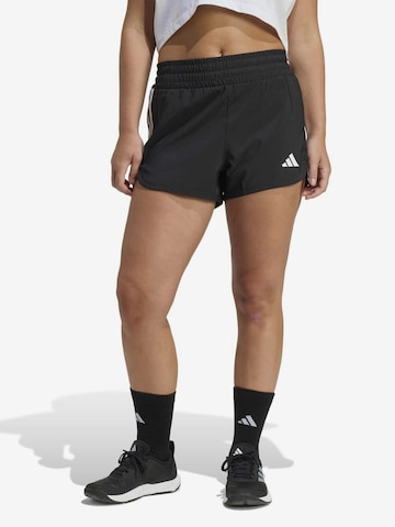 ADIDAS PERFORMANCE Regular Urheiluhousut 'PACER' värissä musta: etupuoli