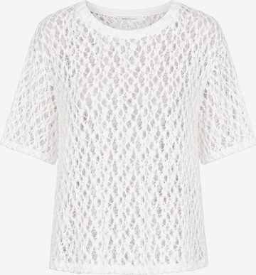 SASSYCLASSY Knitted Top in White: front