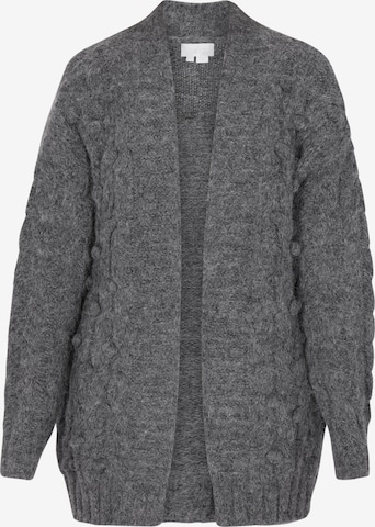 usha WHITE LABEL Knit Cardigan in Grey: front