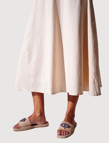 Mule 'Evil Eye' South Beach en beige