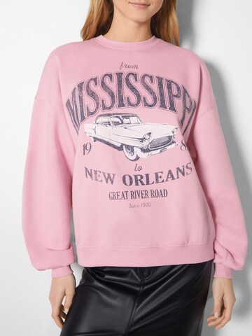 Bershka Sweatshirt i pink