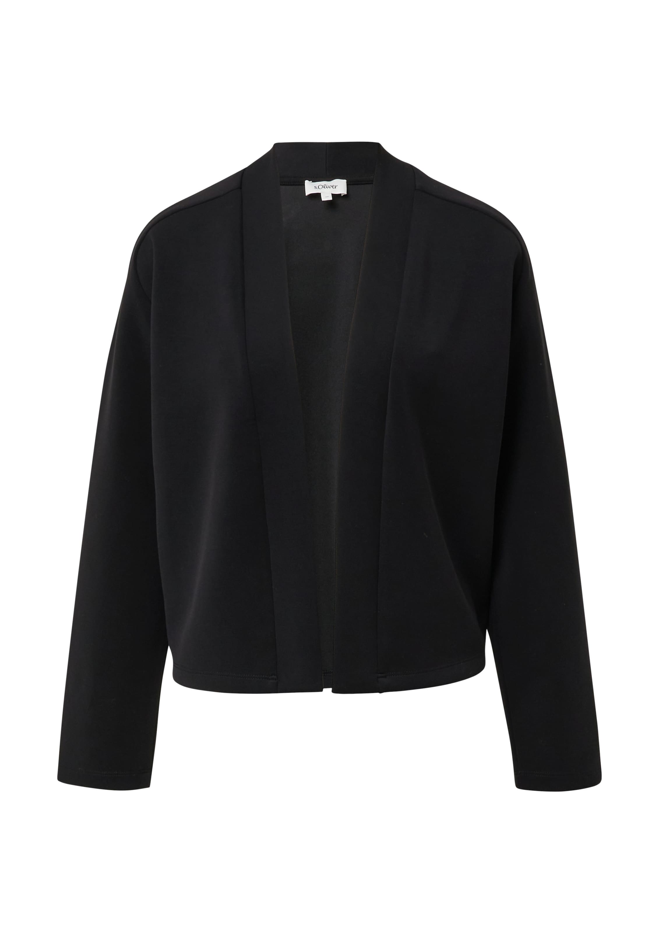 Giacca di felpa di s.Oliver in nero: frontale