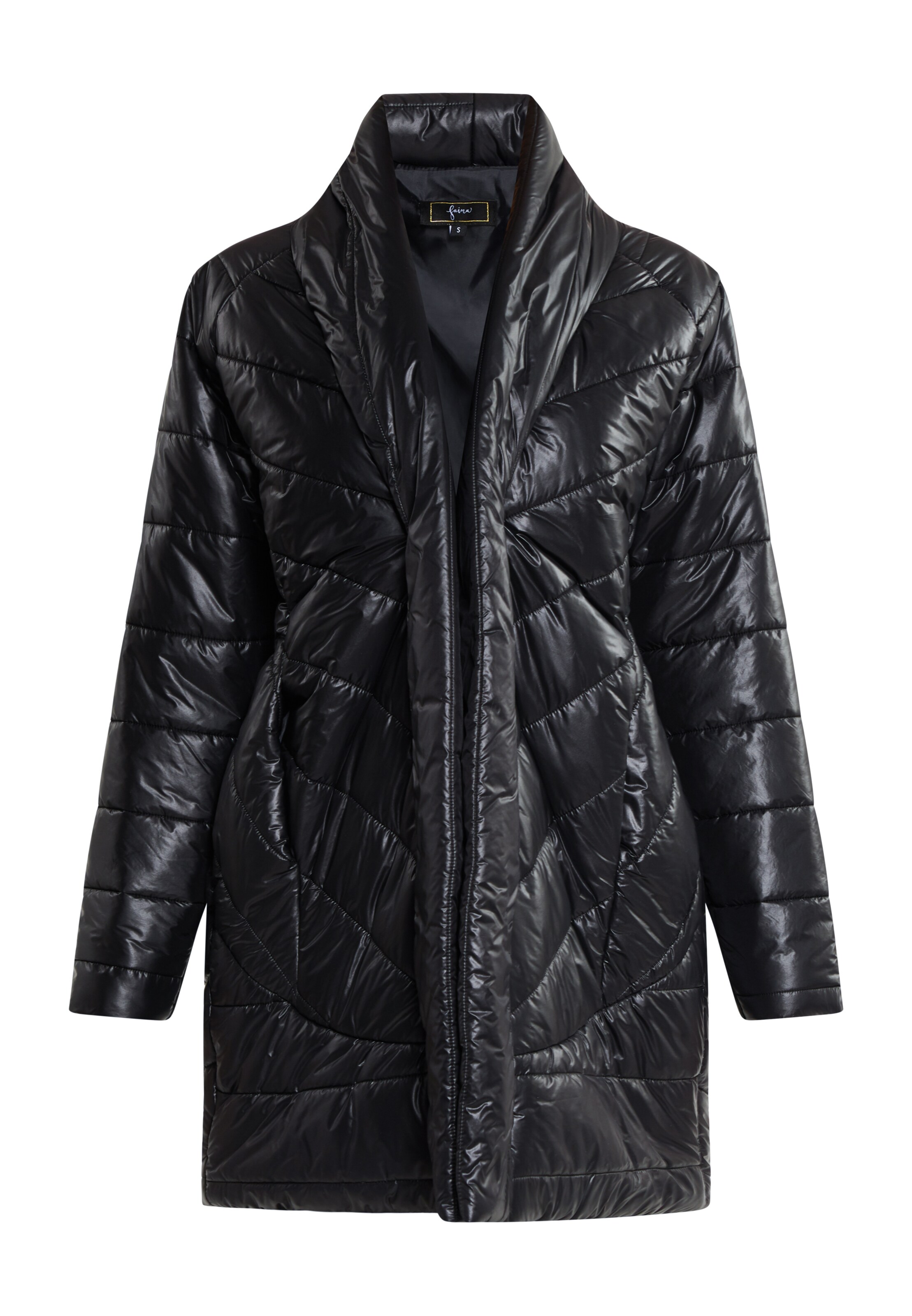 faina Casaco meia-estação em preto, Vista do artigo