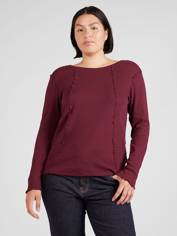 ONLY Carmakoma Shirt 'SABRINA' in Rood: voorkant