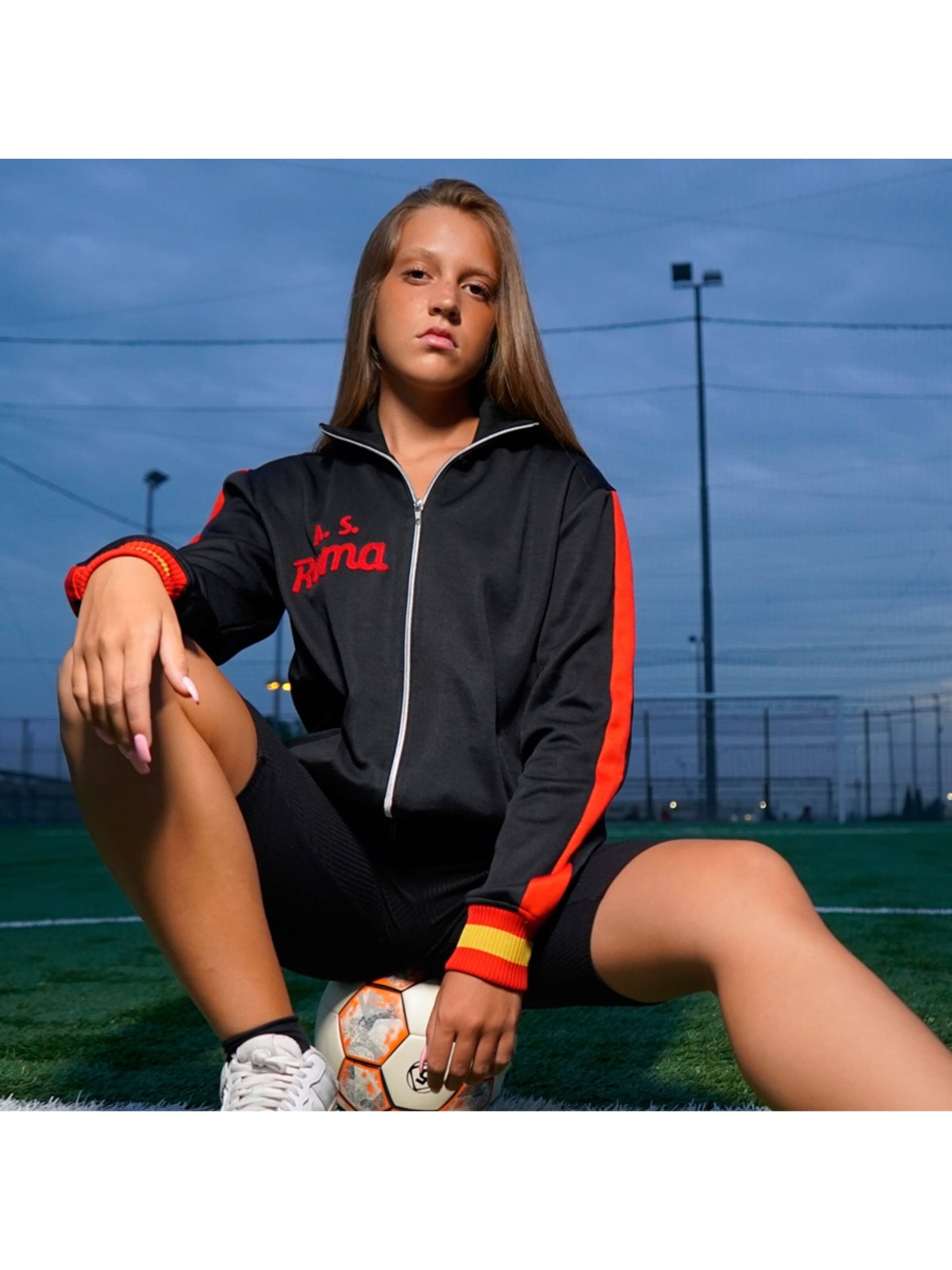 COPA FOOTBALL Sportjas 'AS Roma 1977 - 78 Retro Voetbaljack' in Zwart