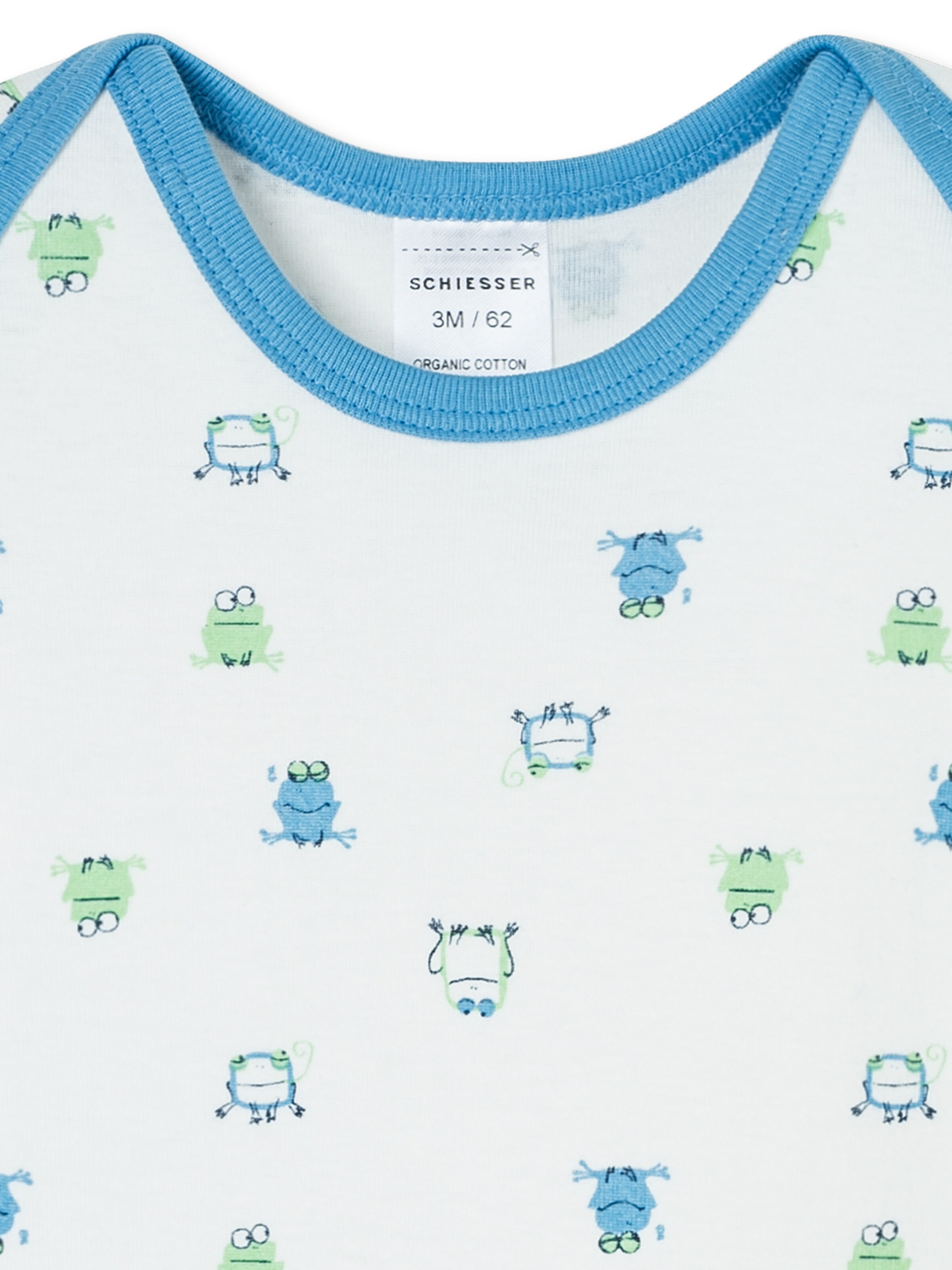 SCHIESSER Romper/bodysuit ' Baby Love Natural  ' in Blue