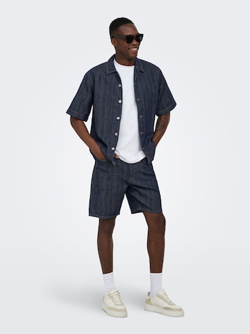 Regular fit Camicia 'ONSWayne' di Only & Sons in blu