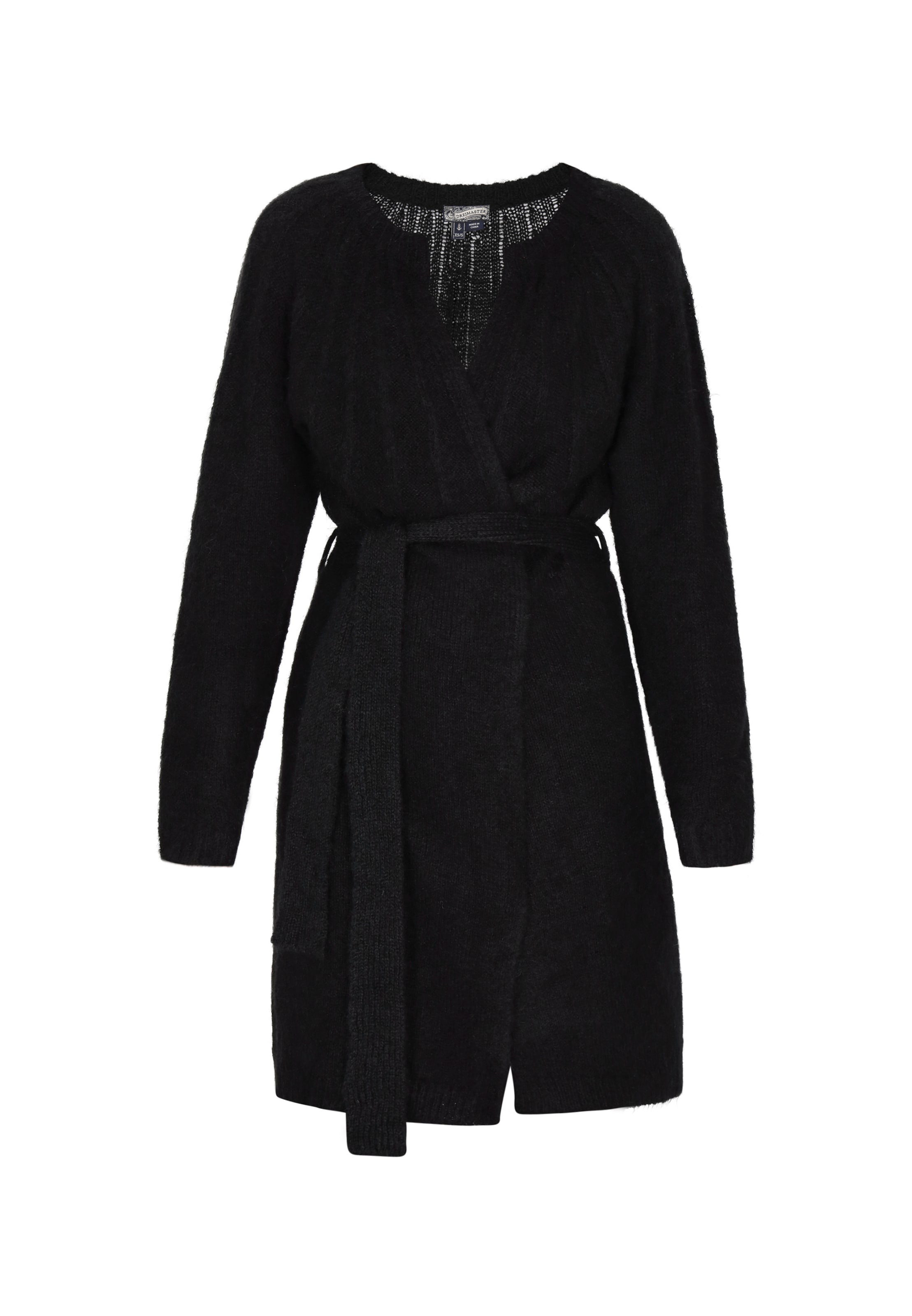 DreiMaster Vintage Knit cardigan in Black: front