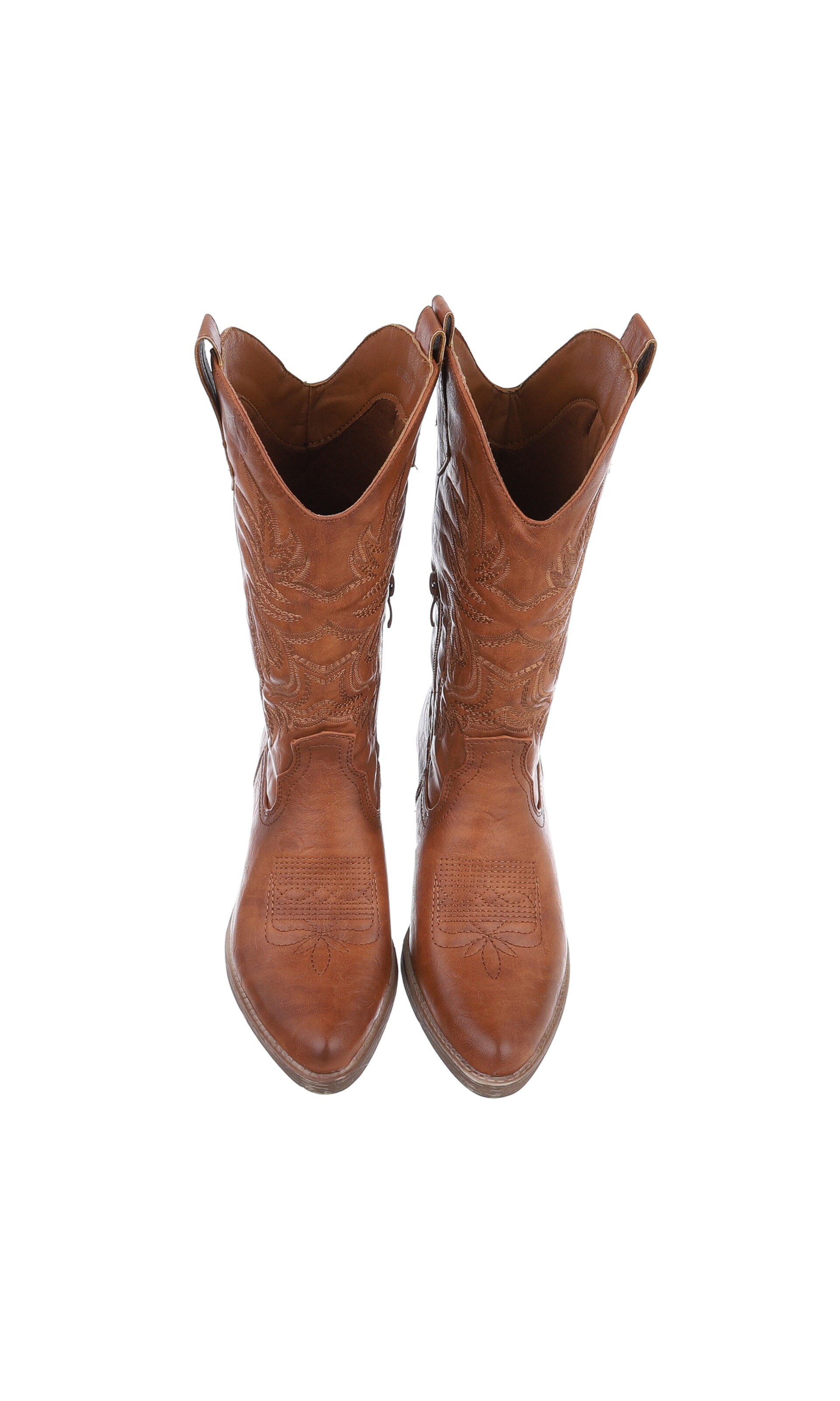 Ital-Design Cowboy Boots in Beige