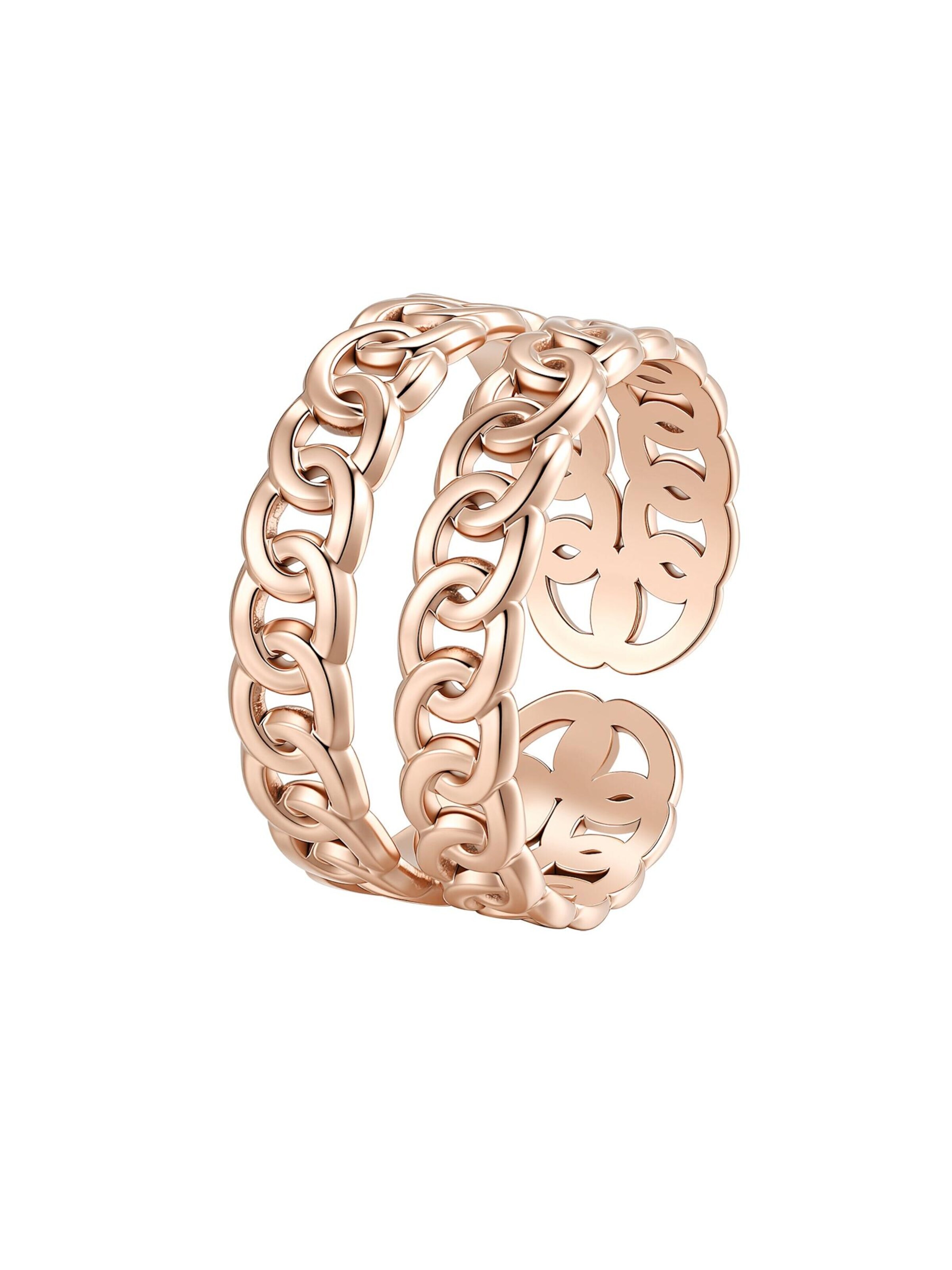 Bague 'Double Chain' Hey Happiness en or : devant