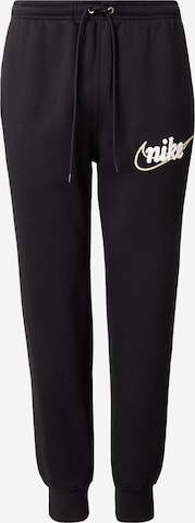 Nike Sportswear Дънки Tapered Leg Панталон 'CLUB' в черно: отпред