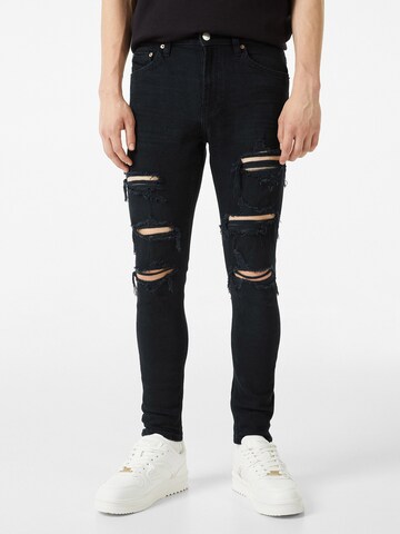 Bershka Skinny Jeans i svart: framsida