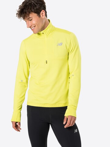 T-Shirt fonctionnel 'Impact Run' new balance en jaune : devant