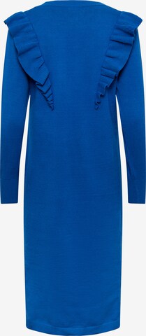 Y.A.S Gebreide jurk 'Hello' in Blauw