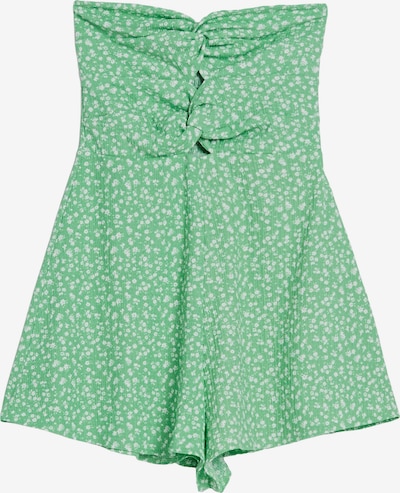 Bershka Combinaison en vert clair / blanc, Vue avec produit