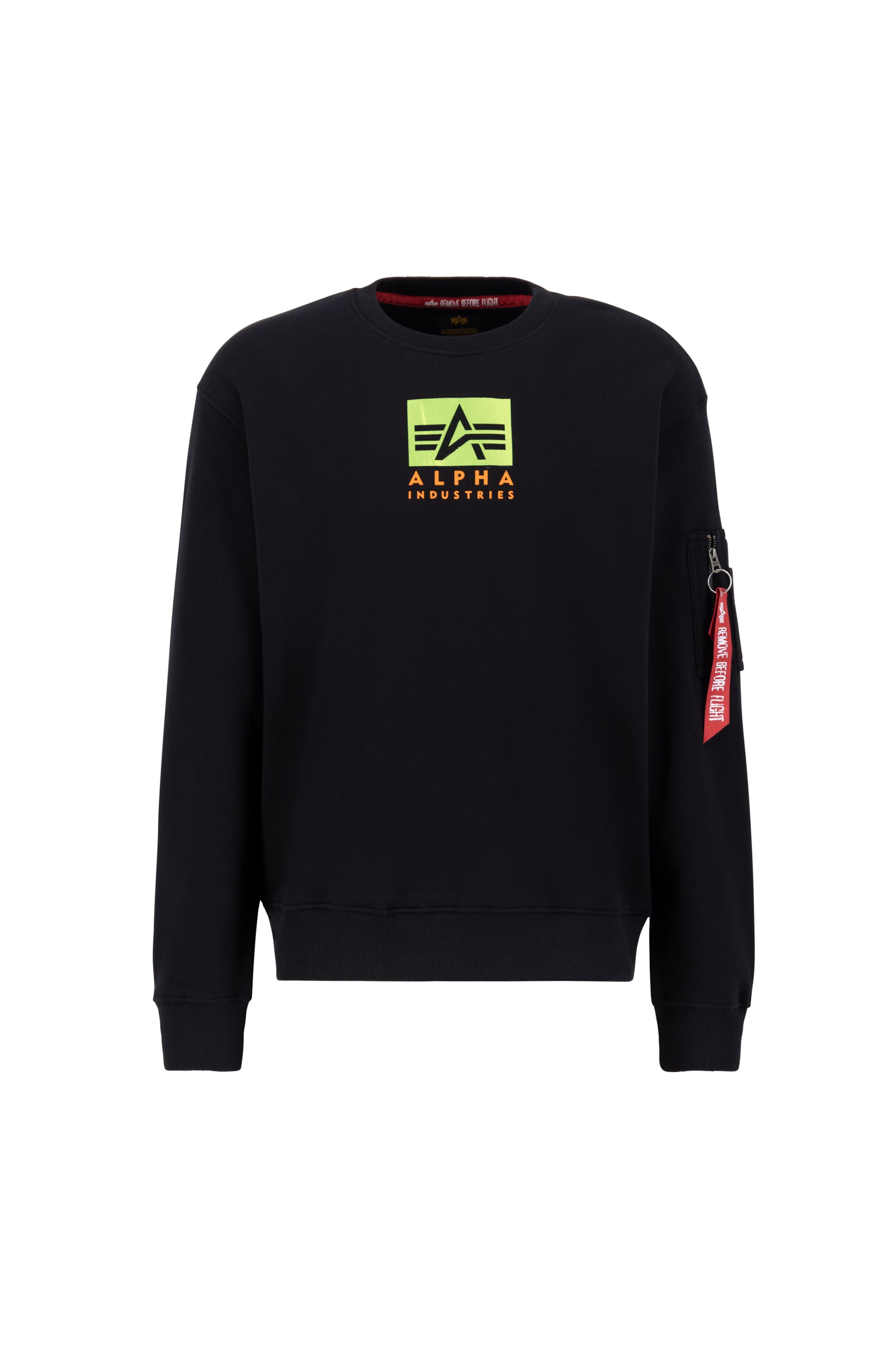 ALPHA INDUSTRIES Mikina – černá: přední strana